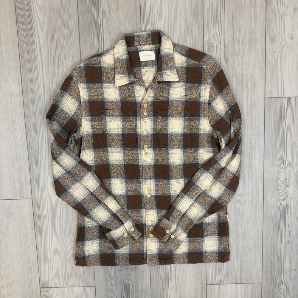 Aime Leon Dore Leightweight Plaid Patterned Leisure Shirt Men Small Button Front